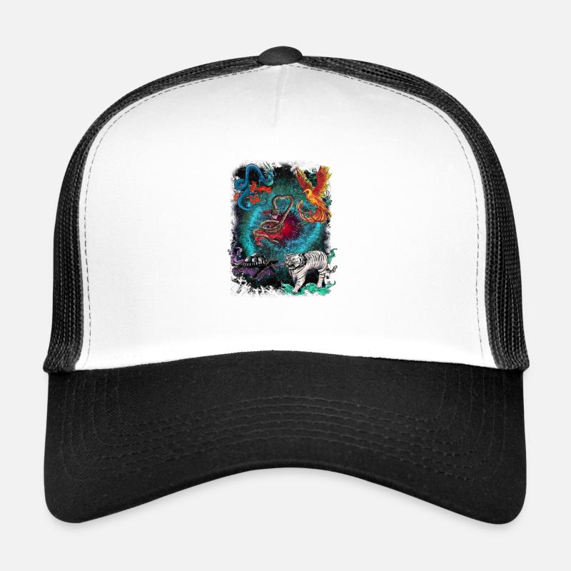 5 animaux sacrés Casquette trucker 