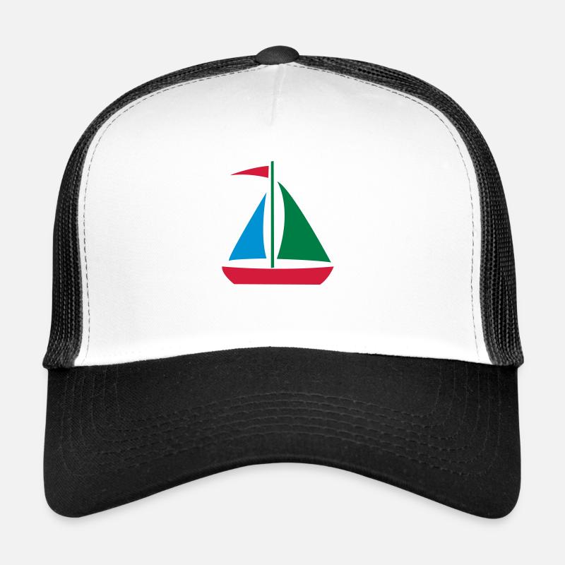 sailboat_2_3clr Trucker Cap