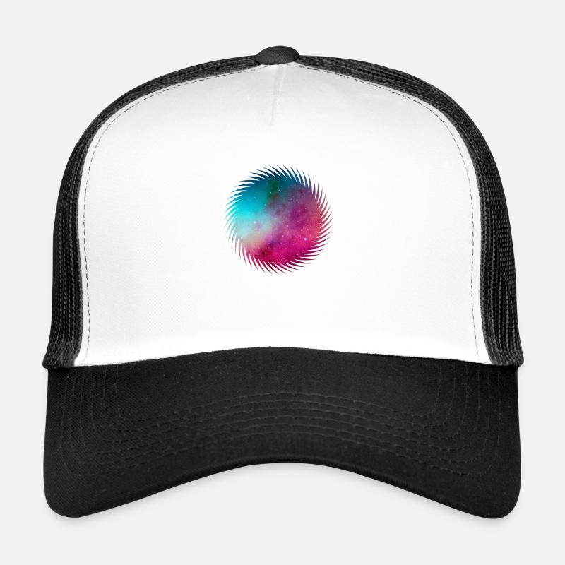 Abstrakte Galaxie - Trucker Cap - Weiß/Schwarz