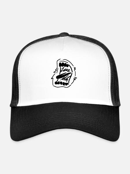 Scream mouth - Trucker Cap - white/black - Front