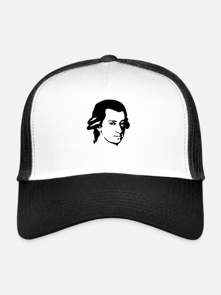 Mozart - Casquette trucker  - blanc/noir - Devant