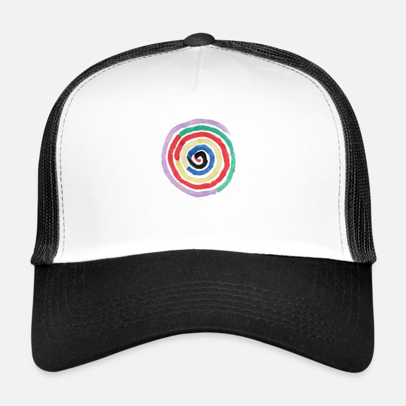 spiral - Trucker Cap - white/black