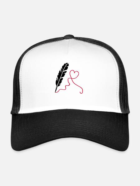 feder_love_2 - Trucker Cap - white/black - Front