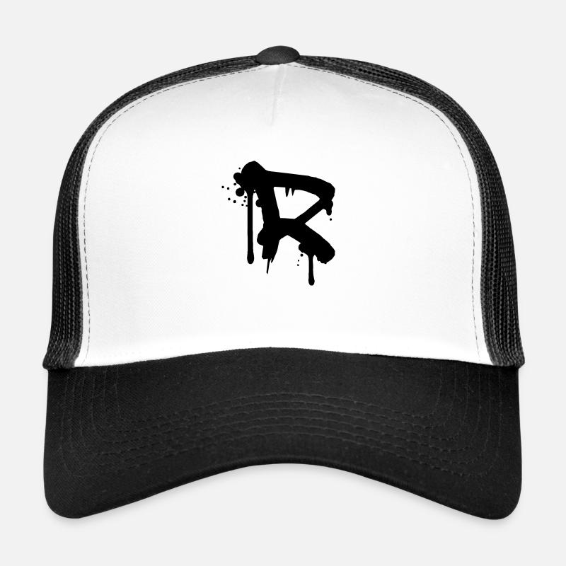 Graffiti R gouttes Farbklex spray Casquette trucker 