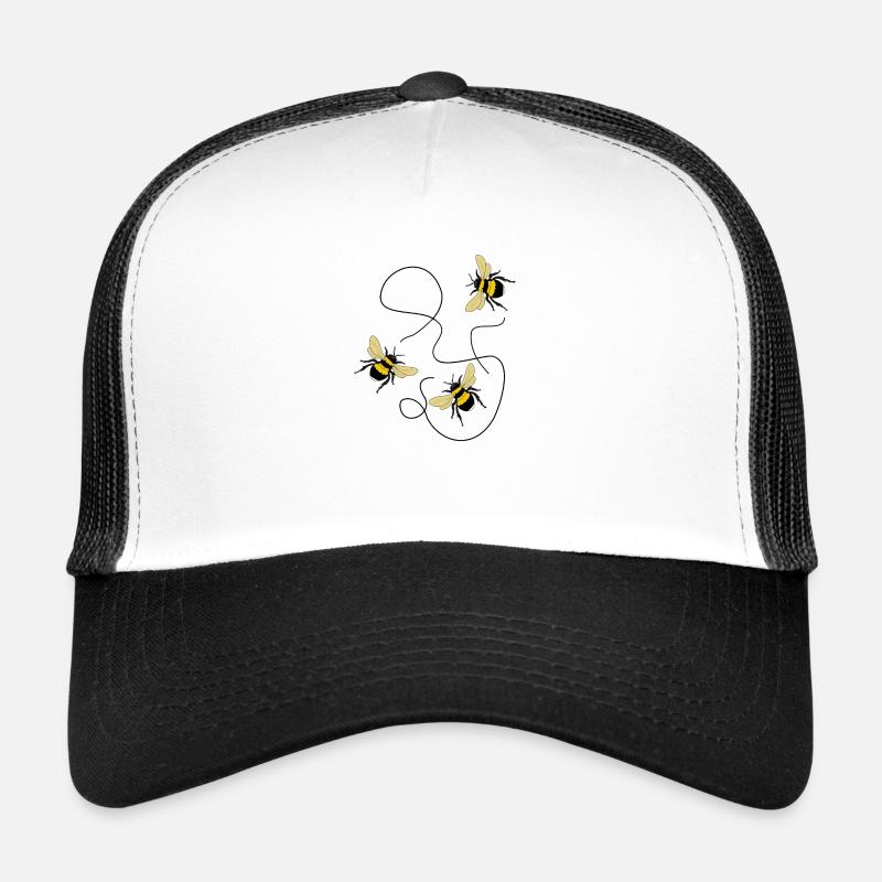Bourdons - Casquette trucker  - blanc/noir