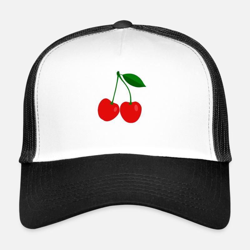 Kirschen - Trucker Cap - Weiß/Schwarz