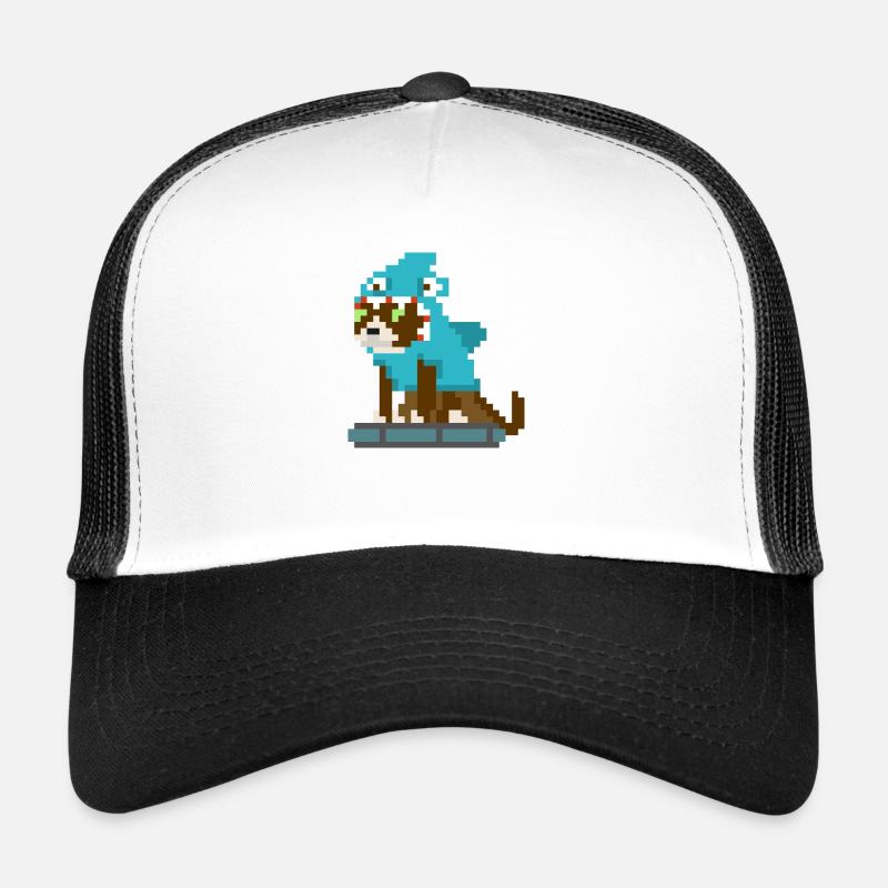 Cat-Shark Meme Rumba 8Bits Trucker Cap