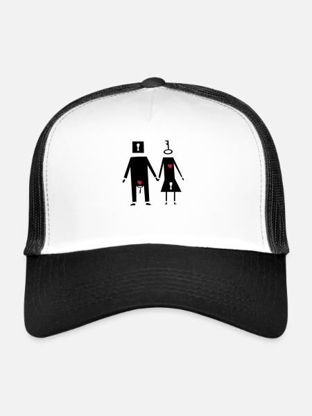 couple couple funny - Trucker Cap - white/black - Front