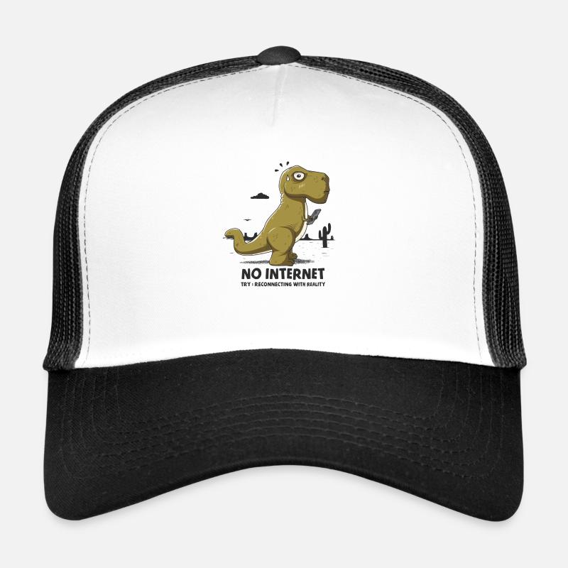 No internet - Casquette trucker  - blanc/noir