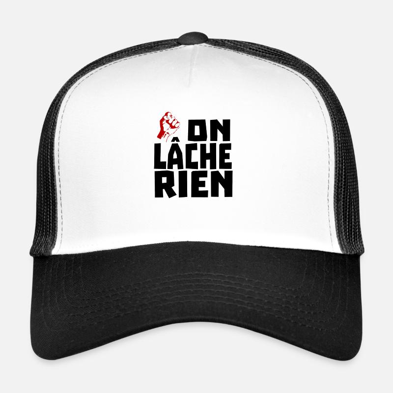 on lâche rien - Casquette trucker  - blanc/noir