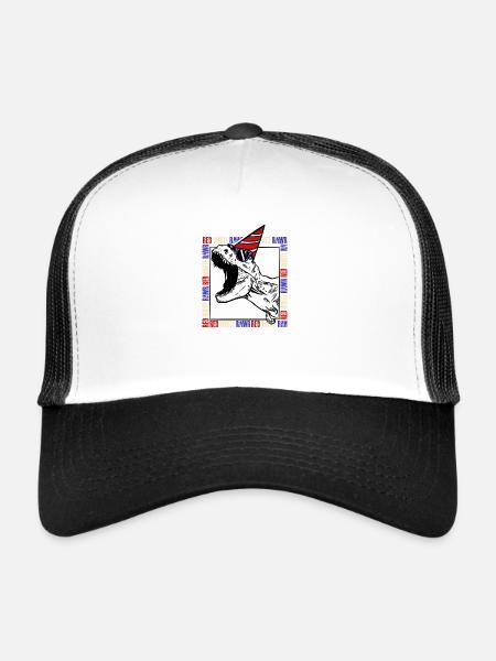 Red White Rawr - Trucker Cap - white/black - Front