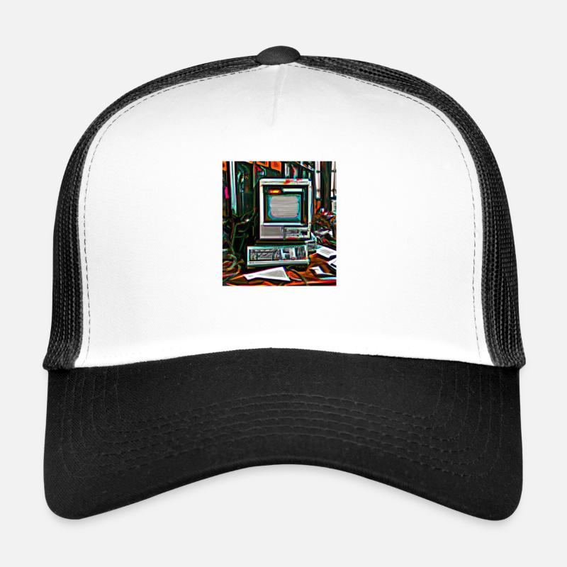 Ancien ordinateur d’art numérique Casquette trucker 