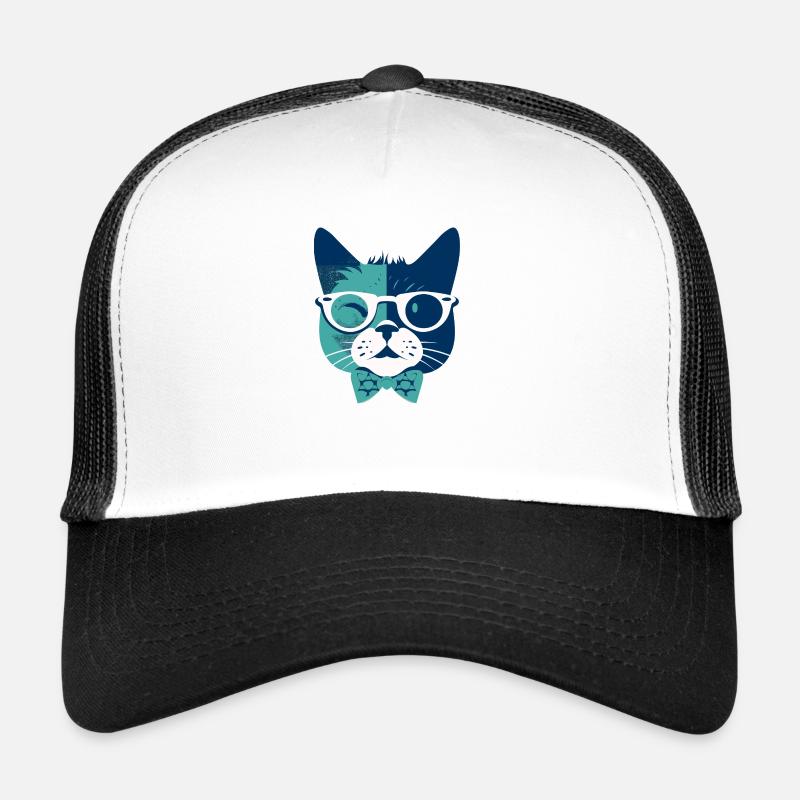 Chat hipster Casquette trucker 