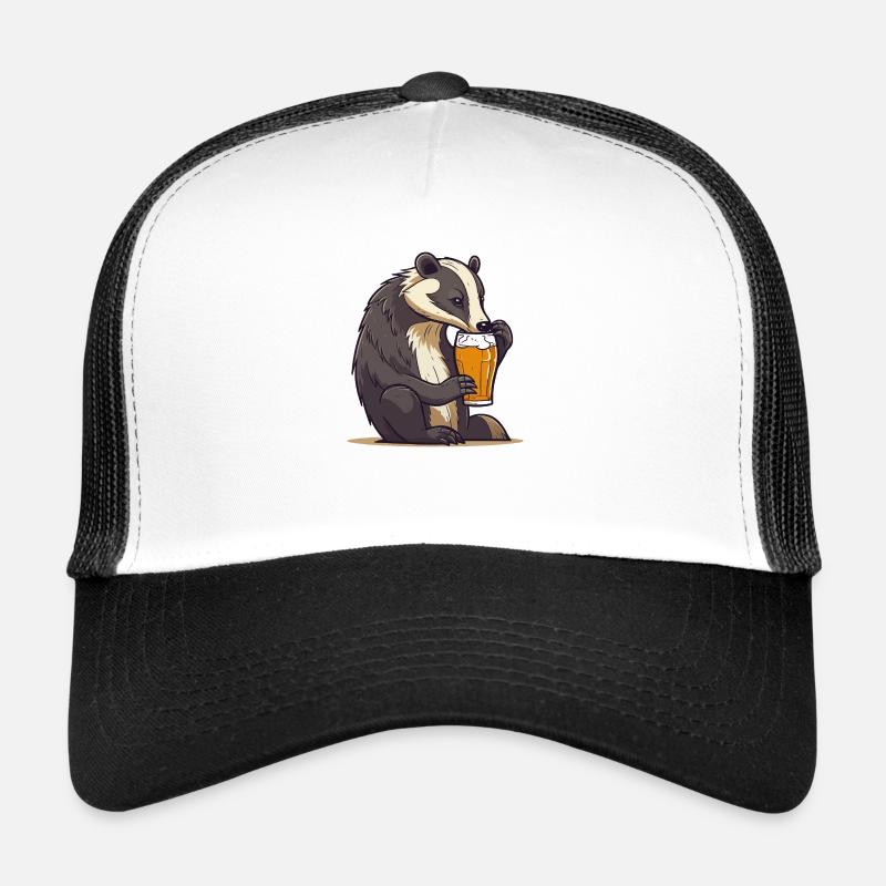 Dachs trinkt Bier Trucker Cap