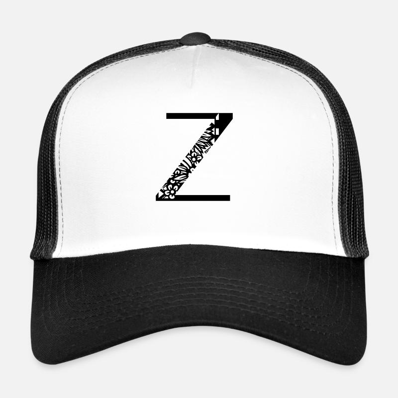 Buchstabe Z - Trucker Cap - Weiß/Schwarz