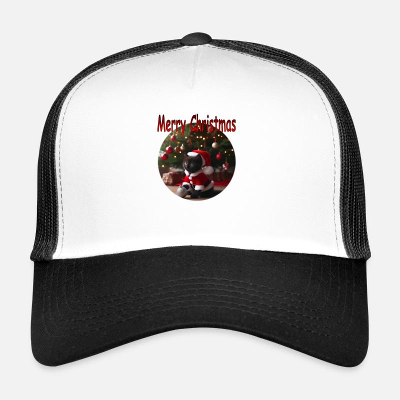 Joyeux Noël Chat 01 Casquette trucker 