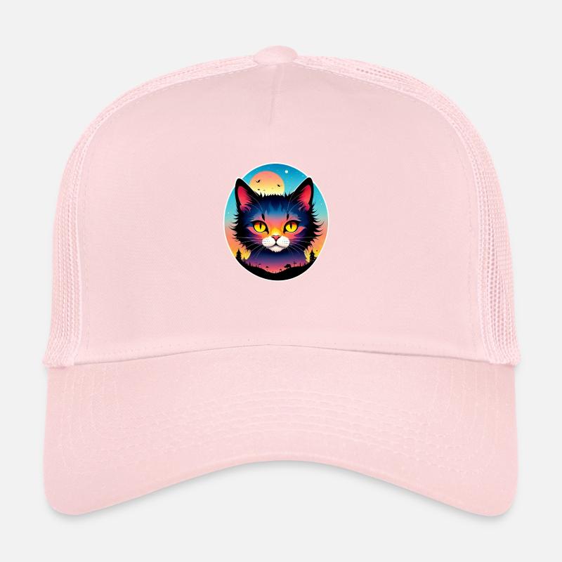 Katze und Landschaft Trucker Cap