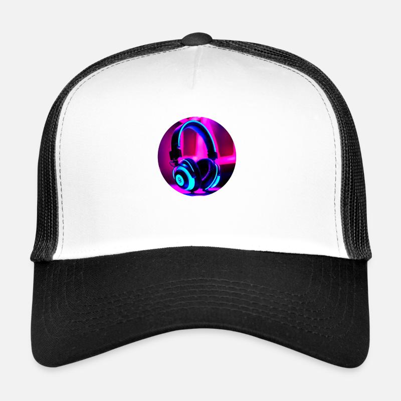 Neon Headphones Trucker Cap