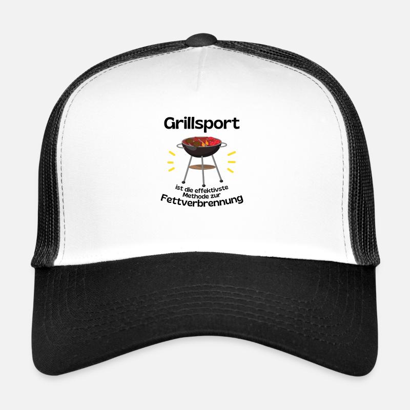 Grilling Barbecue Saying Barbecue Apron Fat Burning Trucker Cap