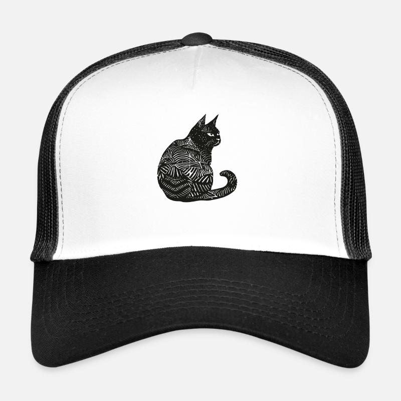 Chat noir chaton chaton Punt ronronner Casquette trucker 