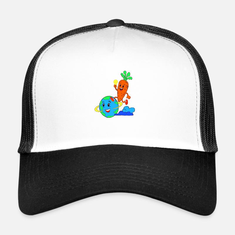 Erde - Trucker Cap - Weiß/Schwarz
