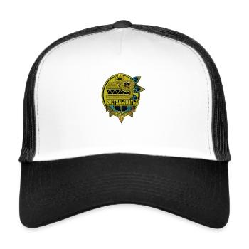 Quetzalcoatl, die gefiederte Schlange - Trucker Cap - Weiß/Schwarz - Vorne