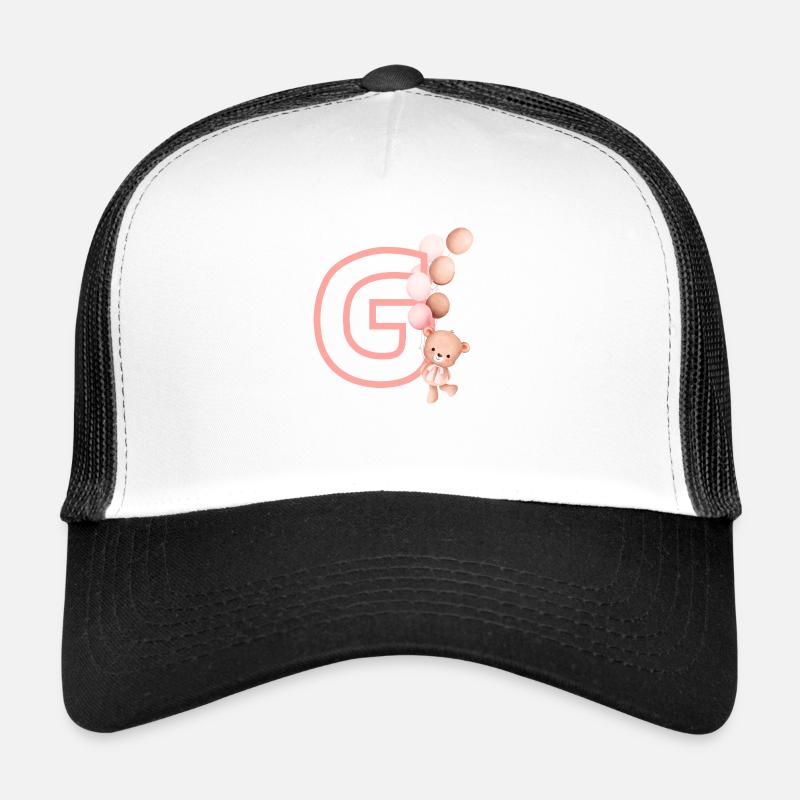 Lettre g rose ours Casquette trucker 