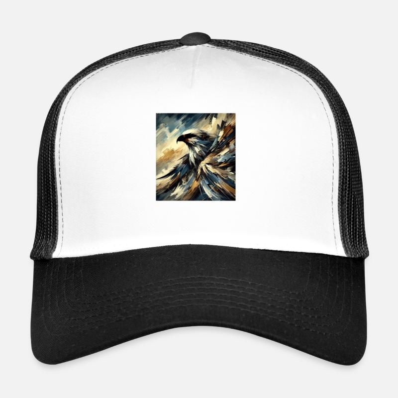 Abstract Eagle - Trucker Cap - white/black