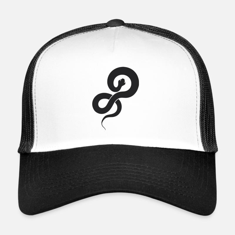 Serpent noir Casquette trucker 