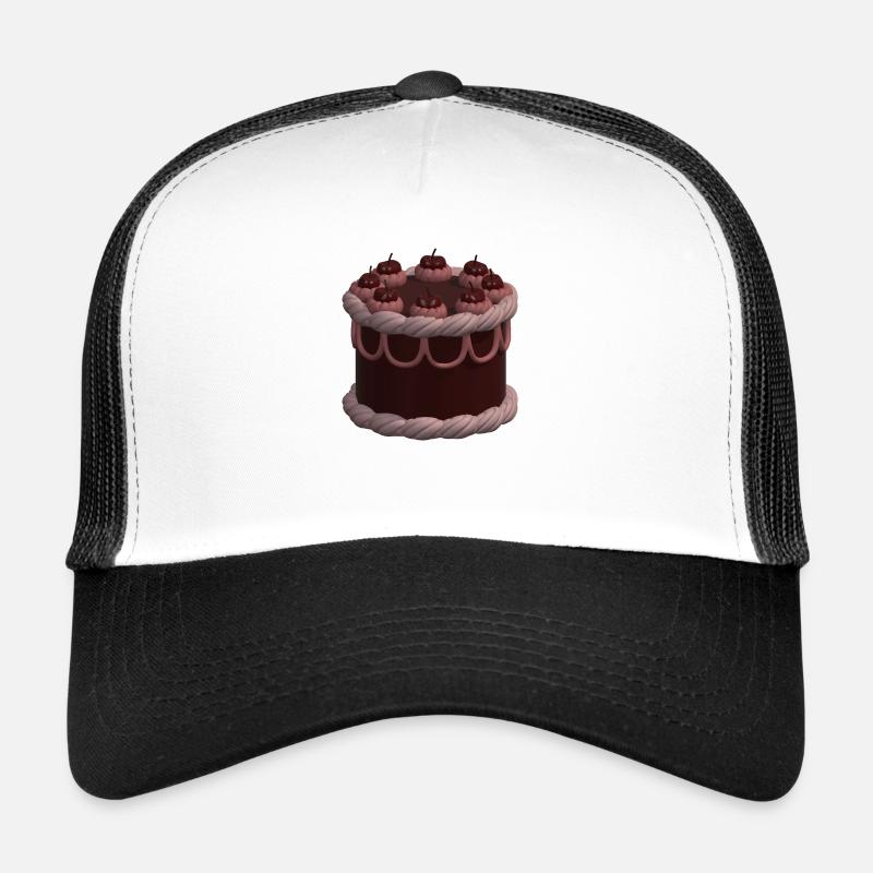 3D-Kirsch-Vintage-Kuchen Trucker Cap
