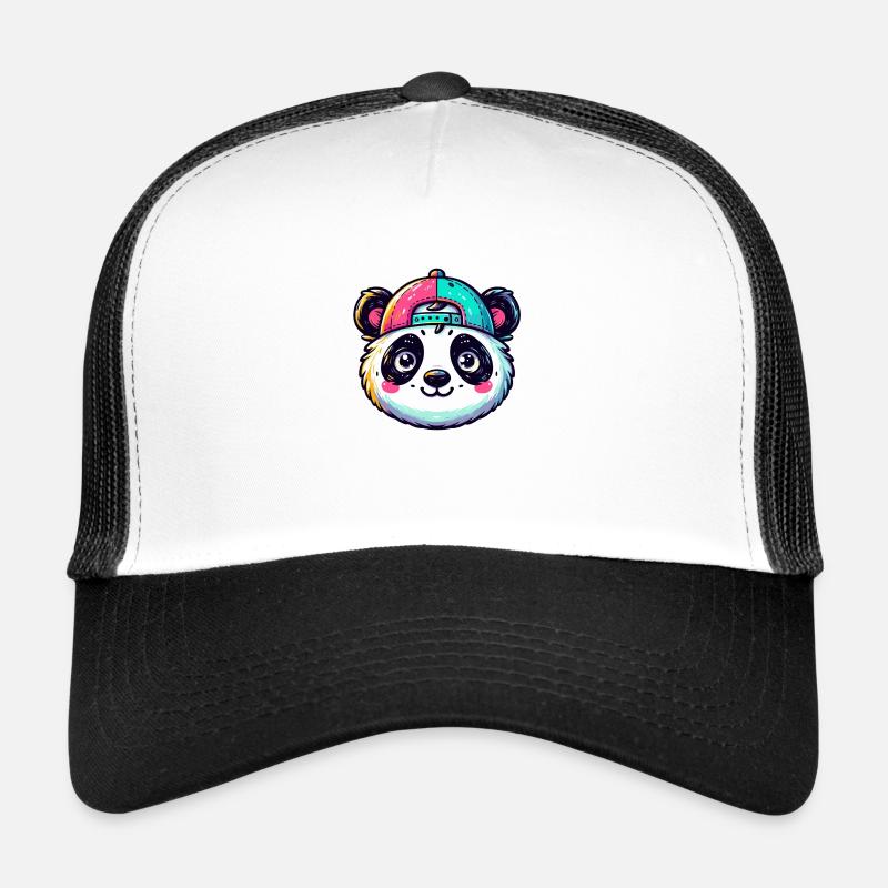Tête de petit Panda avec casquette Casquette trucker 