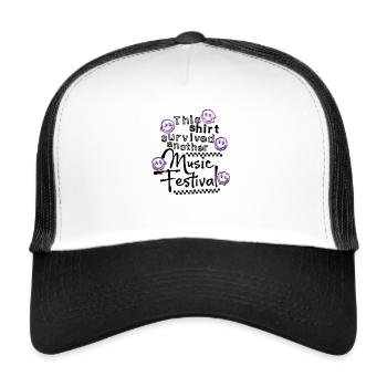 Music Festival Shirt - Trucker Cap - white/black - Front