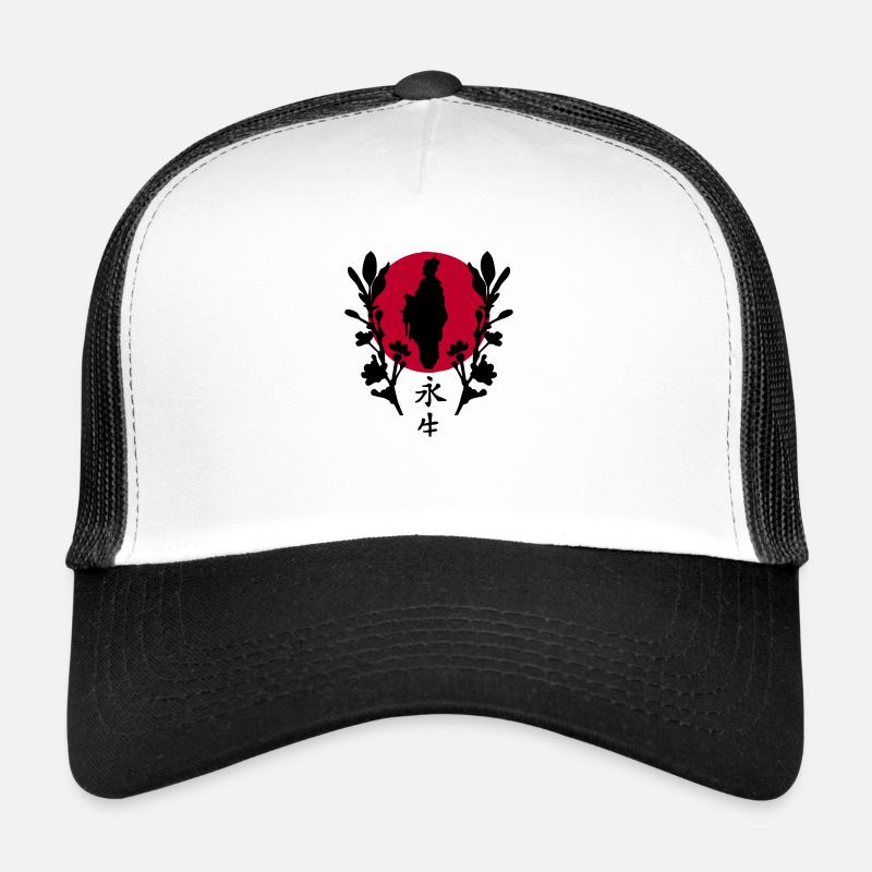 japonnais - Casquette trucker  - blanc/noir
