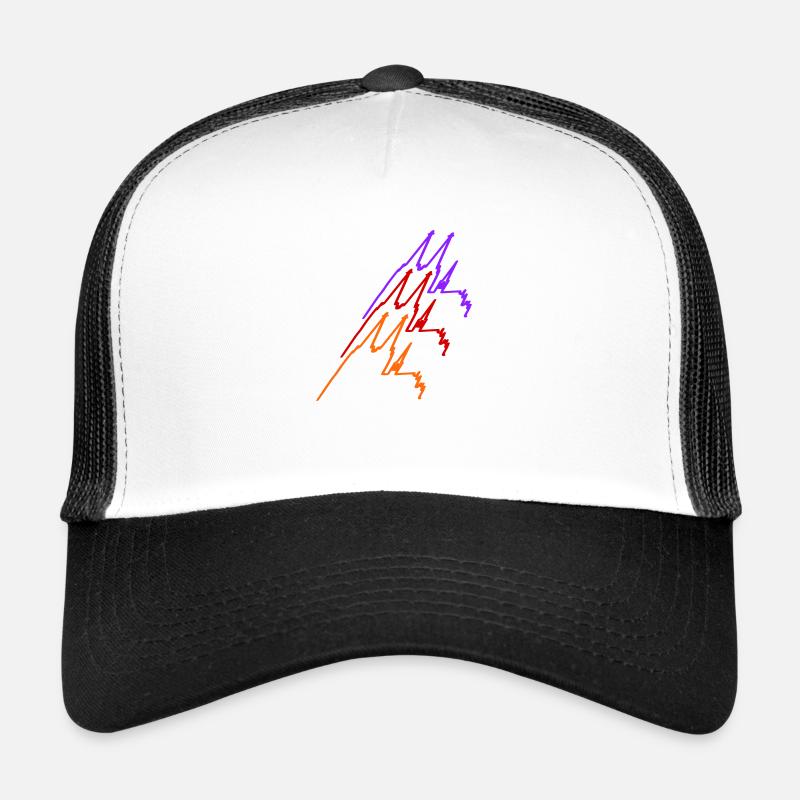 Kölner Dom-Kette - dreifarbig 2 - Trucker Cap - Weiß/Schwarz