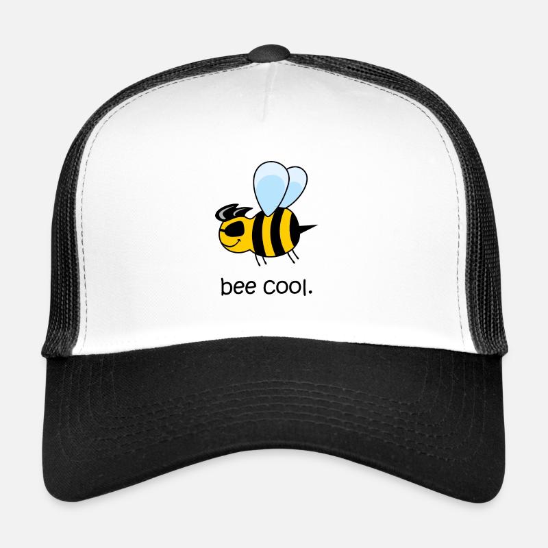 bee cool, cool bee, funny bee, be cool Trucker Cap