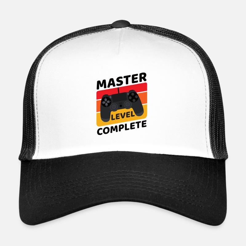 Master Level Complete Masterabschluss Geschenk - Trucker Cap - Weiß/Schwarz