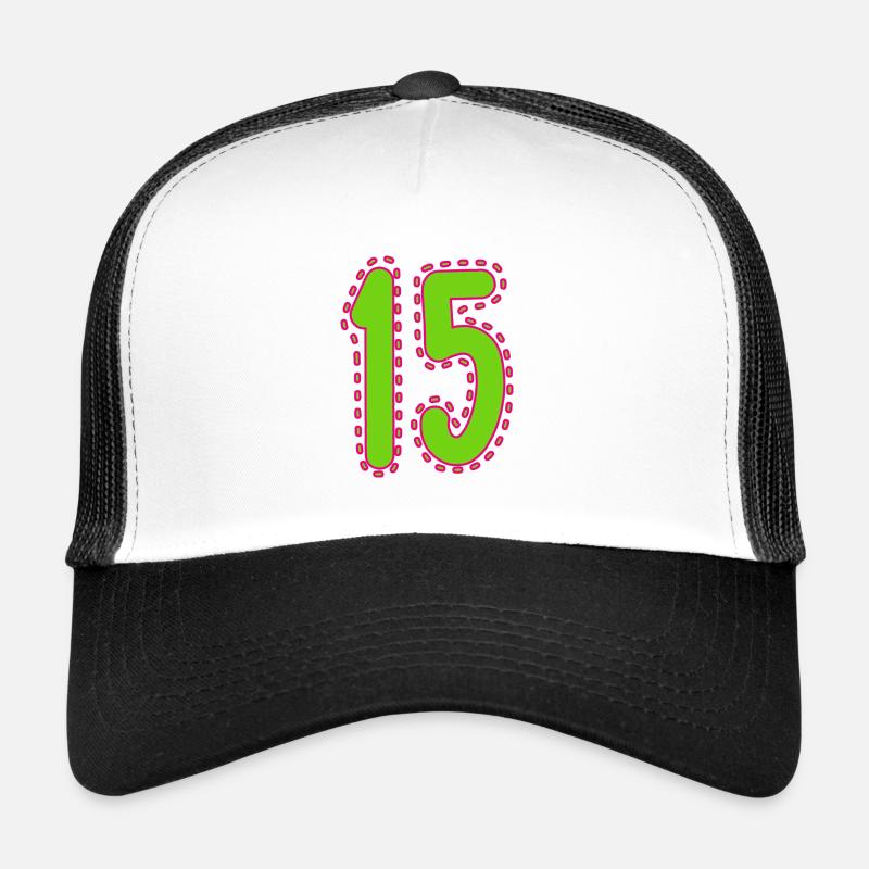 15. 15 ANS. 15e ANNIVERSAIRE. ANNIVERSAIRE 15 ANS. Casquette trucker 