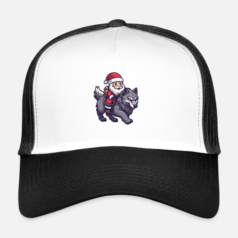 Loup Père Noël Casquette trucker 