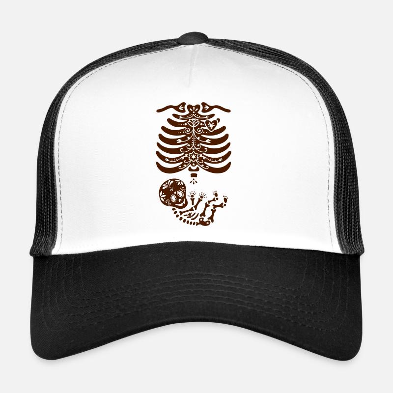 Maternity Sugar Skull Trucker Cap