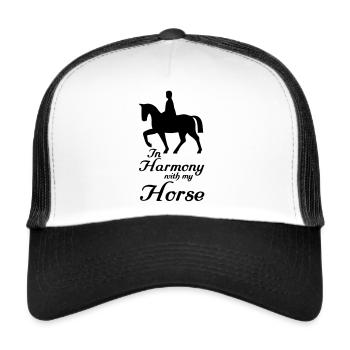 Reiter Spruch, Pferd,Tier, Reiten, Sport, Geschenk - Trucker Cap - Weiß/Schwarz - Vorne