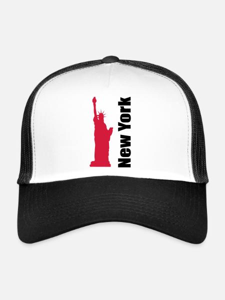 New York 1 - Casquette trucker  - blanc/noir - Devant