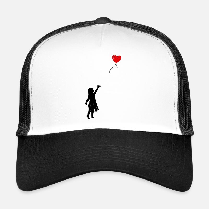Girl with balloon. Mädchen mit Ballon. Geschenk Trucker Cap