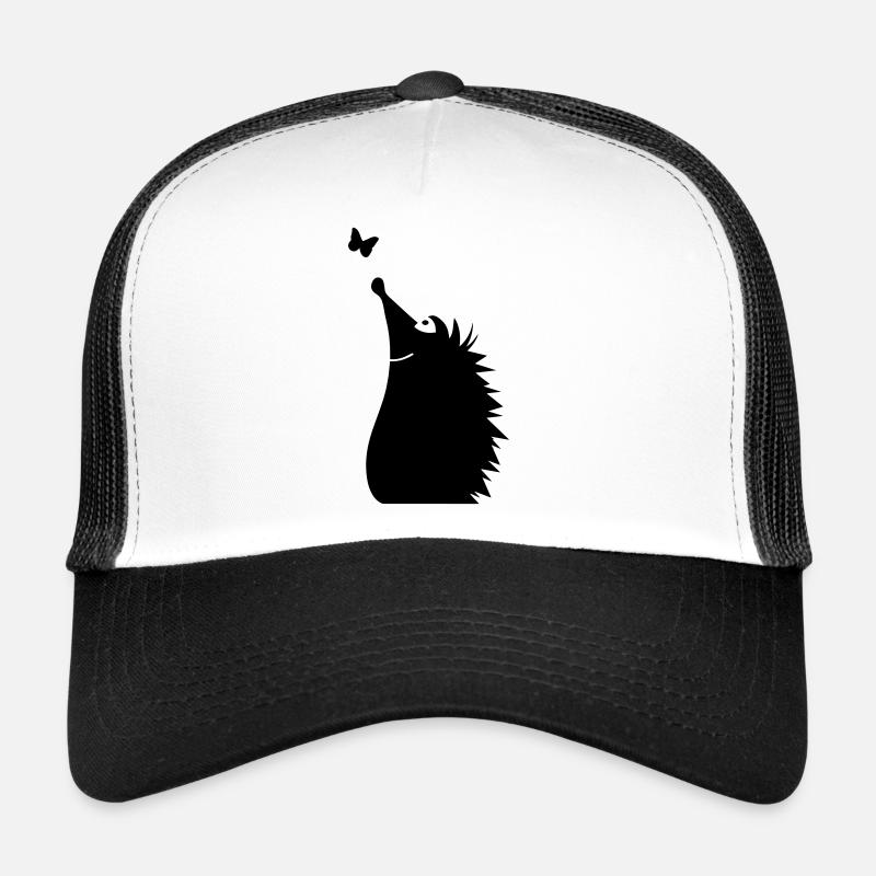 Un hérisson en regardant un papillon Casquette trucker 