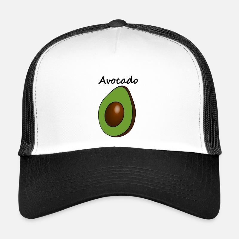 Avocado mit Überschrift - Trucker Cap - Weiß/Schwarz