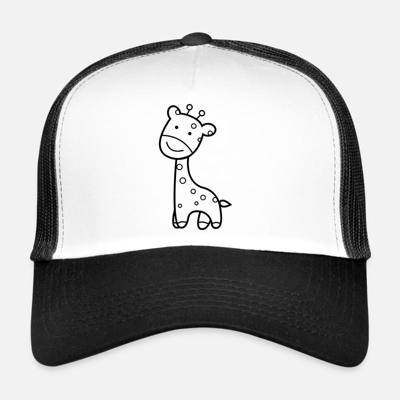 giraffe - Trucker Cap - Weiß/Schwarz