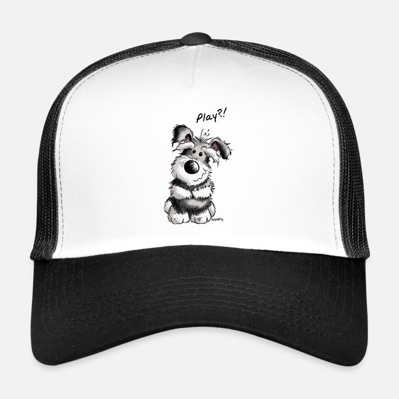 Play Schnauzer - Trucker Cap - Weiß/Schwarz