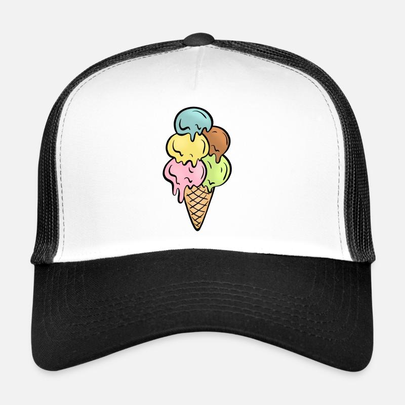 Eiswaffel - Trucker Cap - Weiß/Schwarz