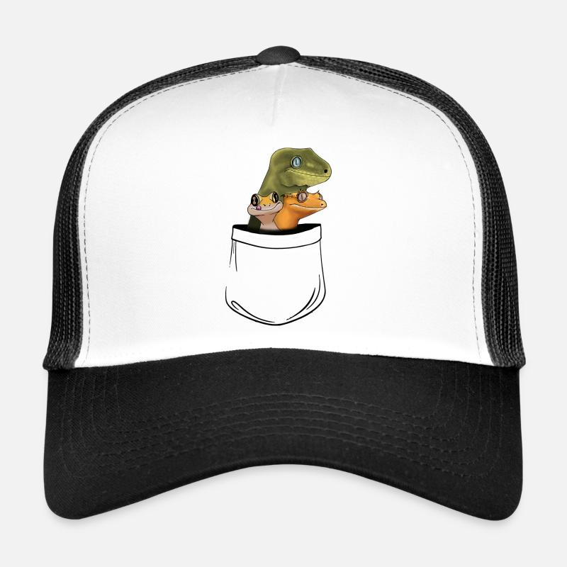 Taschengeckos - Trucker Cap - Weiß/Schwarz