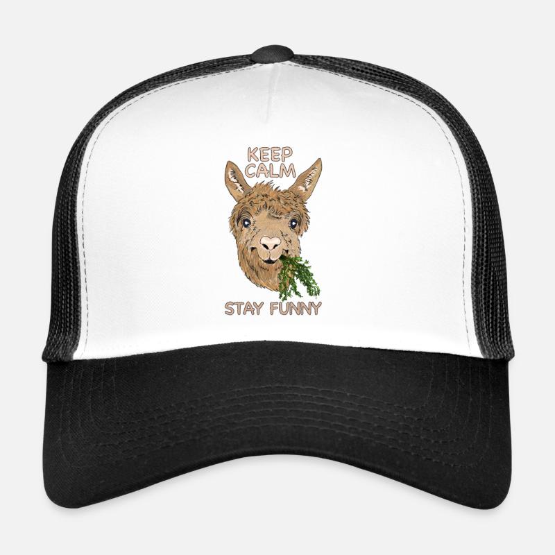 Keep calm stay funny - Alpaga Casquette trucker 