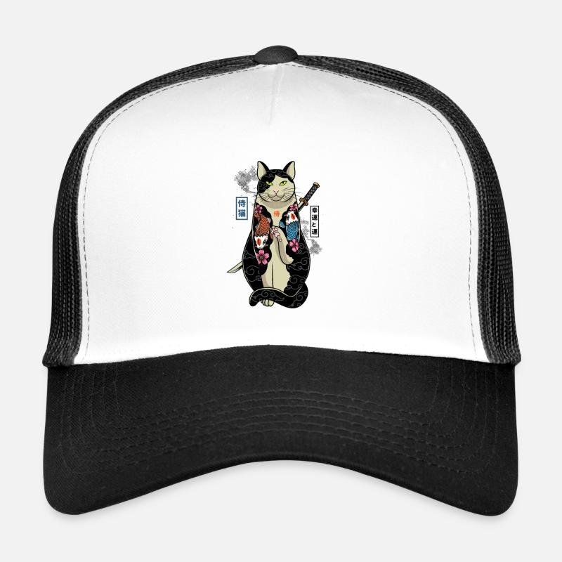 samurai cat - maneki neko Casquette trucker 